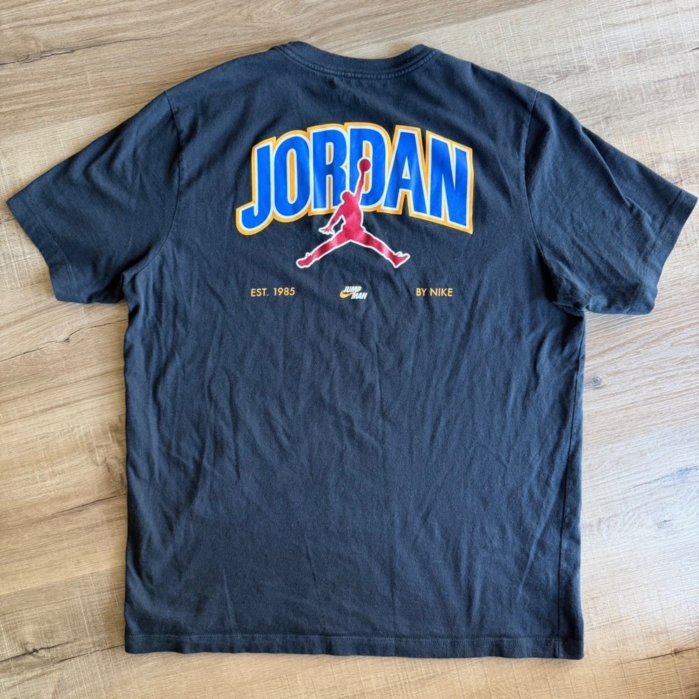 Jordan Brand Jumpman Est 1985 By Nike Black Graphic T-Shirt Large 363277-00A
